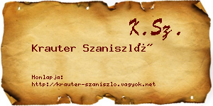 Krauter Szaniszló névjegykártya
